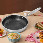 Frigideira Gourmet Antiaderente em Aço INOX - Swankitchen