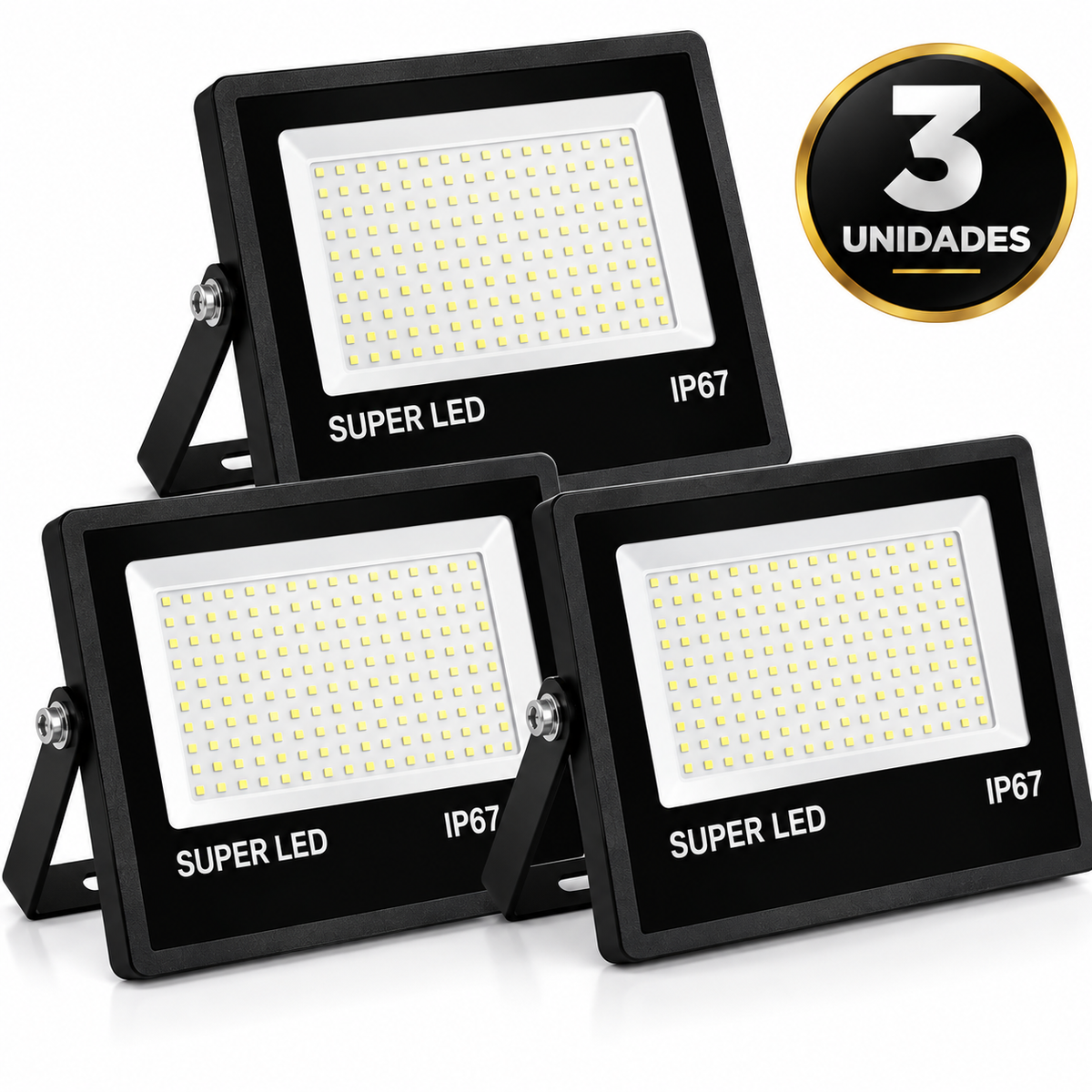 Refletor LED 300W Super LED IP67 – Luz Branca Fria 6500K | Oferta Especial Enquanto Durar o Estoque