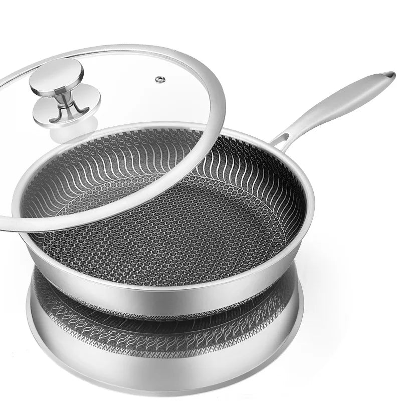 Frigideira Gourmet Antiaderente em Aço INOX - Swankitchen