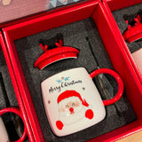 Caneca Natalina com Tampa de Rena - Pronta para Presente!