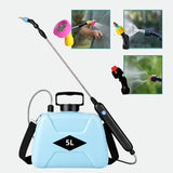 Pulverizador Elétrico 5L - Costal Lateral com Bomba para Jardinagem e Agricultura