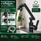 Torneira Giratória 1080° Robótica - Para Pia de Cozinha e Banheiro com Sistema Antirrespingos